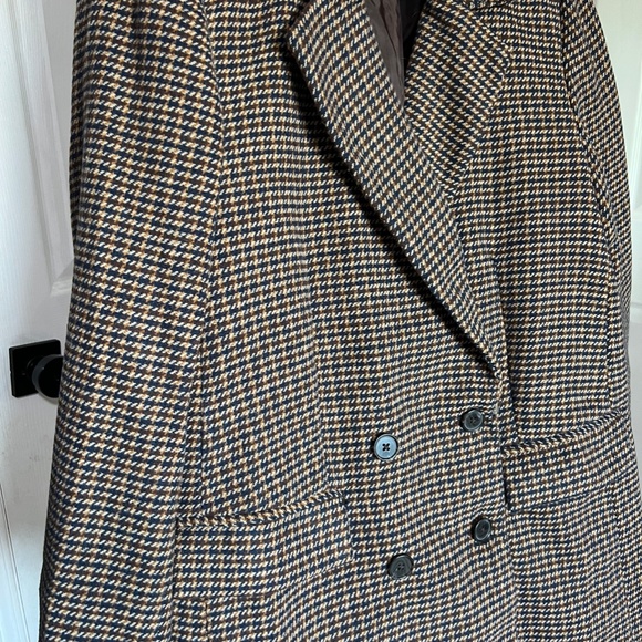 Men’s-Inspired Oversized Brown Houndstooth Blazer – Size M - Picture 4 of 4
